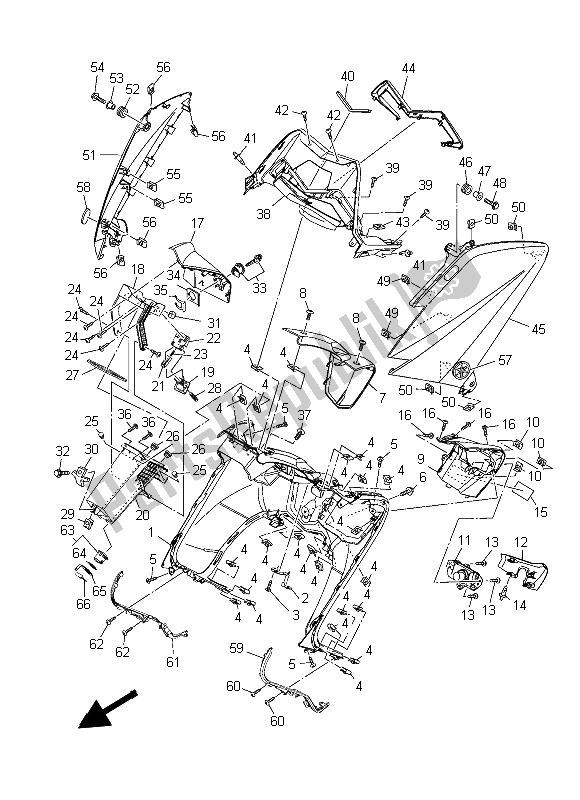 Wszystkie części do Os? Ona Nóg Yamaha XP 500A Dnms 2015