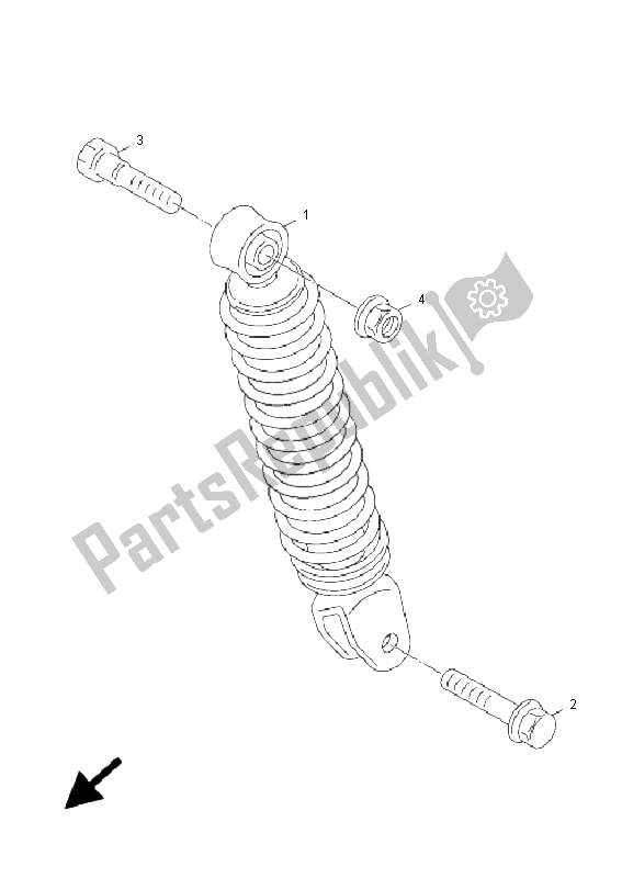 Todas las partes para Brazo Trasero de Yamaha XF 50 4T Giggle 2009