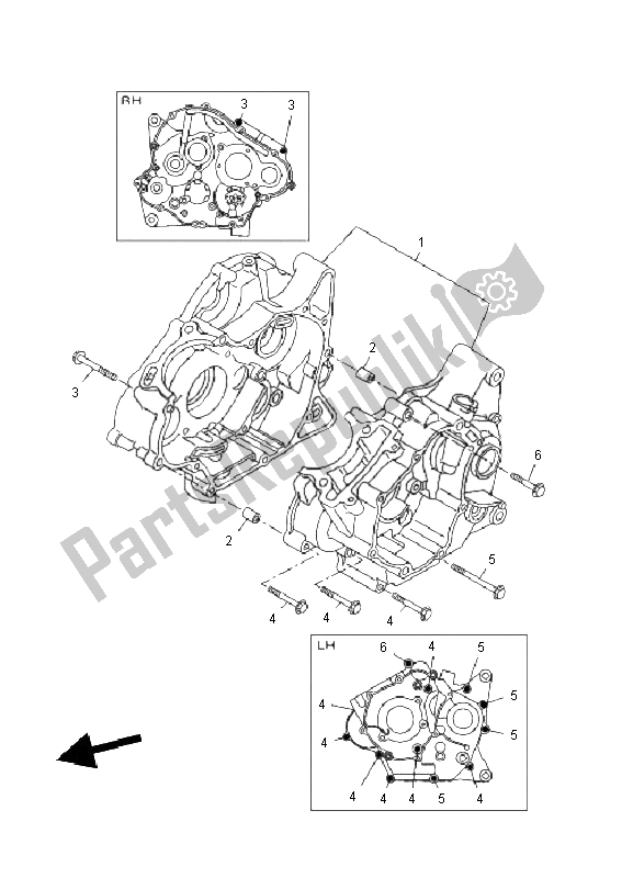 Tutte le parti per il Carter del Yamaha WR 125X 2011