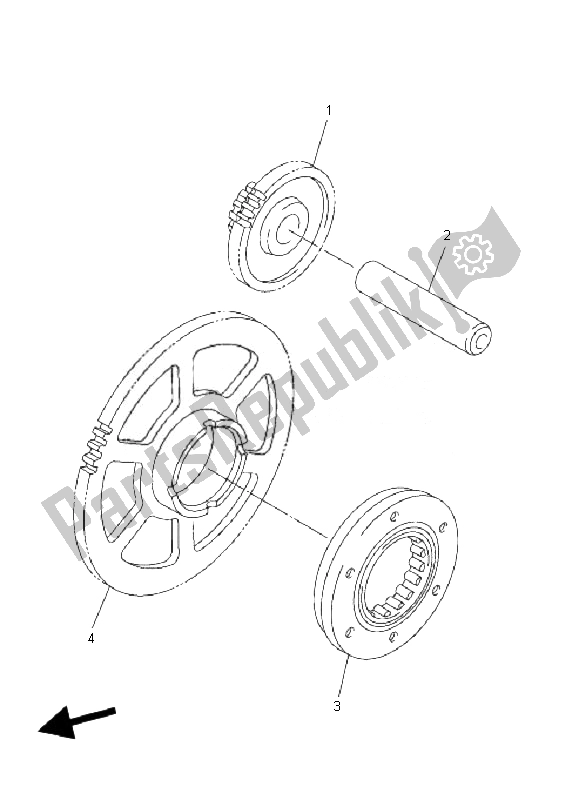 All parts for the Starter of the Yamaha FZ6 NA 600 2007