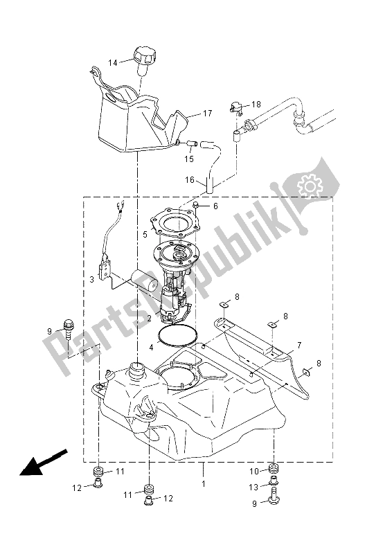 Toutes les pièces pour le Réservoir D'essence du Yamaha YP 400R 2014