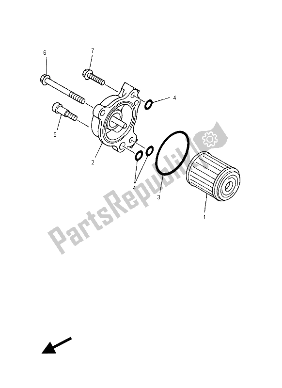 Toutes les pièces pour le Nettoyant Huile du Yamaha WR 450F 2012