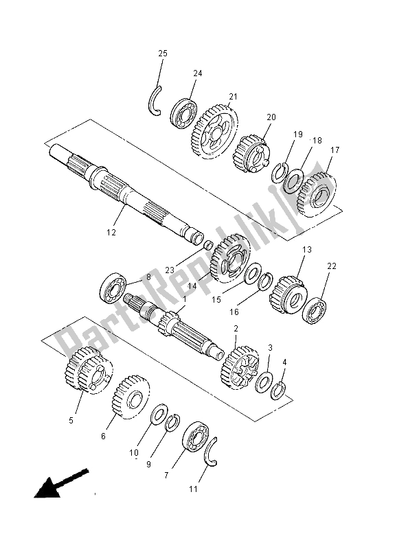 Toutes les pièces pour le Transmission du Yamaha XVZ 13 TF Royal Star Venture 1300 2000