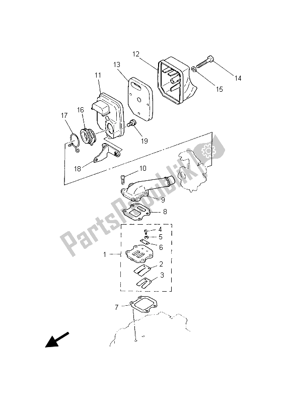 Toutes les pièces pour le Admission du Yamaha PW 50 2003