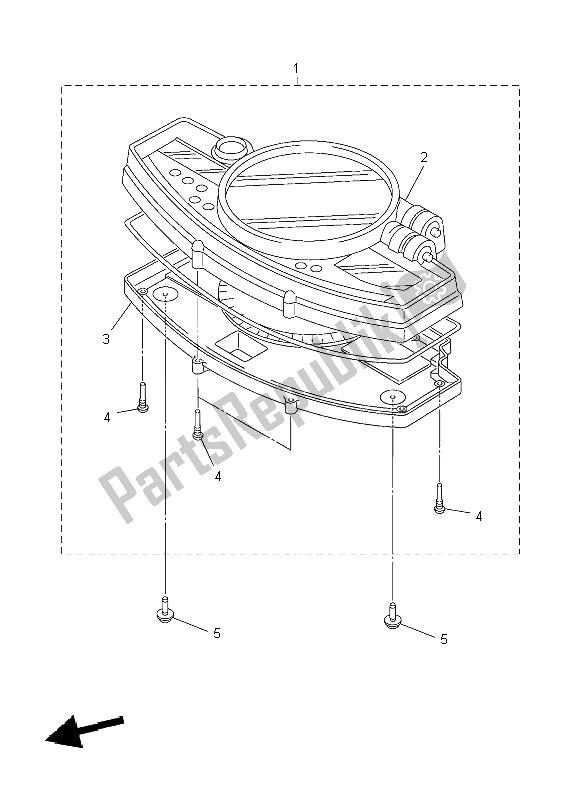 All parts for the Meter of the Yamaha YZF R6 600 2009