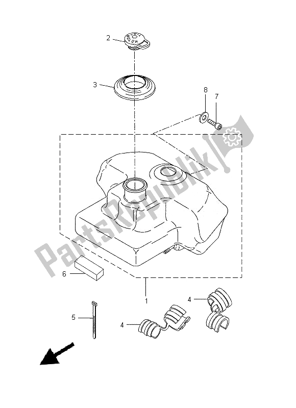 All parts for the Oil Tank of the Yamaha CW 50N 2013