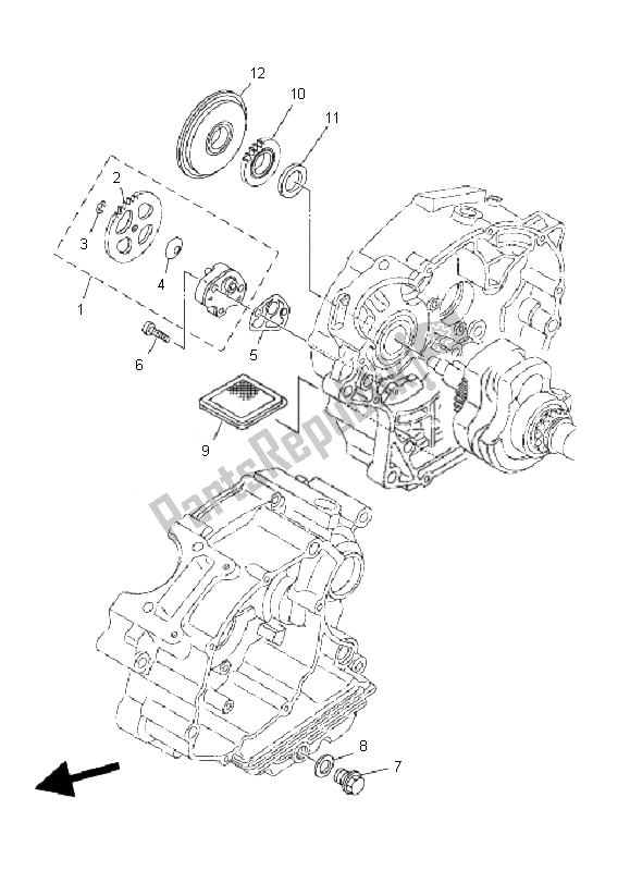 Tutte le parti per il Pompa Dell'olio del Yamaha TT R 125 SW LW 2007