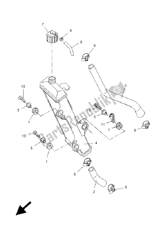 Tutte le parti per il Tubo Del Radiatore del Yamaha DT 50R SM 2009