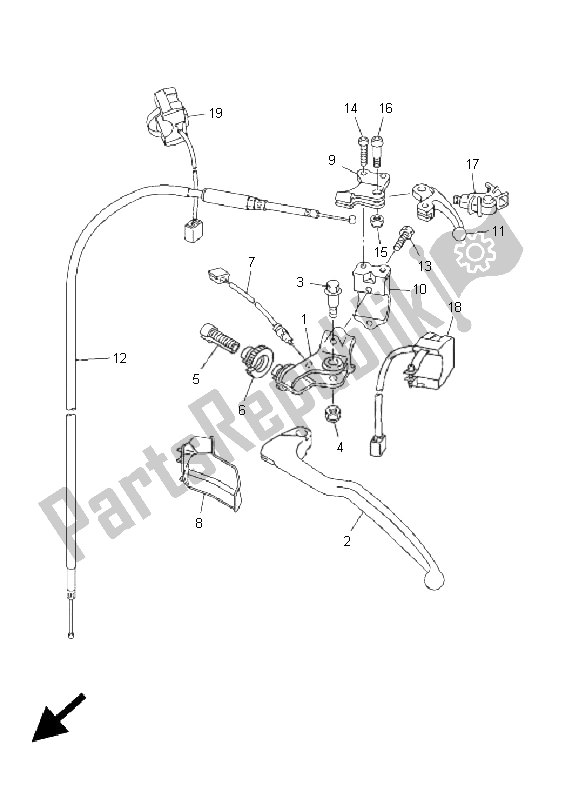 Toutes les pièces pour le Interrupteur Et Levier De Poignée du Yamaha WR 250F 2005