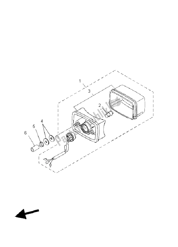 Alle onderdelen voor de Achterlicht van de Yamaha YFM 660F Grizzly Limited 2003