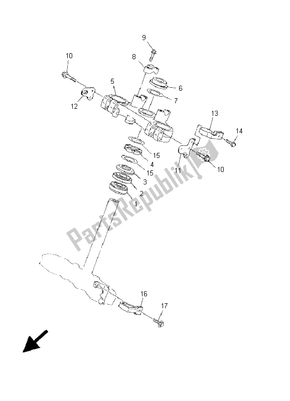 Todas las partes para Direccion de Yamaha WR 426F 400F 2001