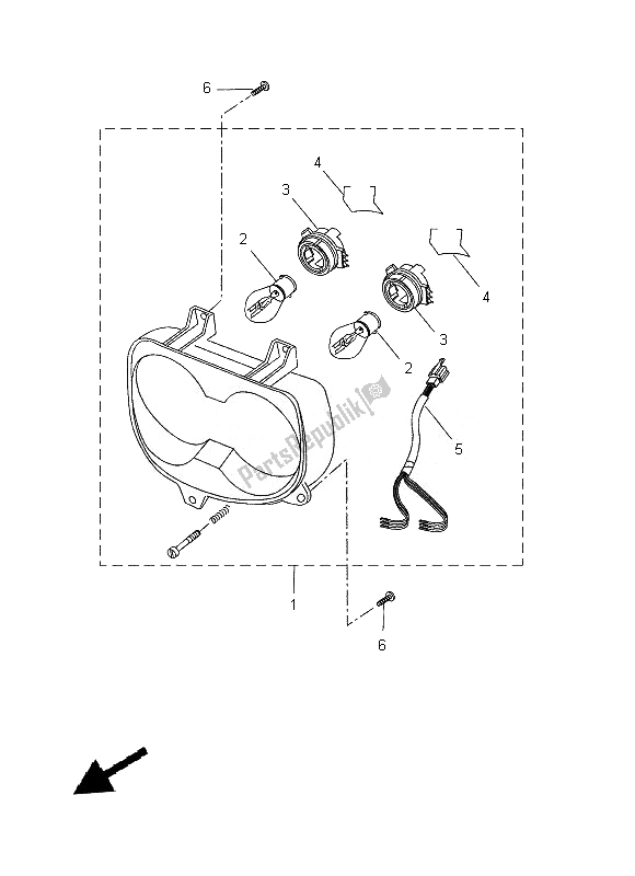 Wszystkie części do Reflektor Yamaha CW 50E 2013