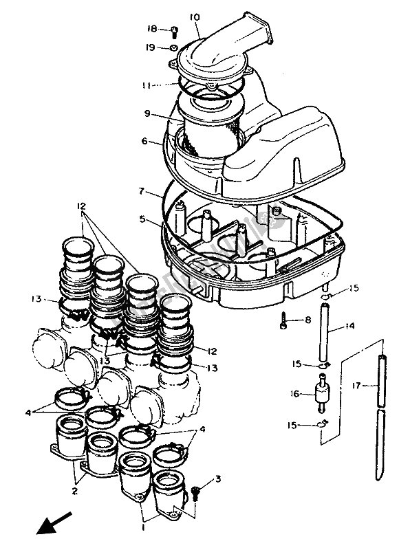 Tutte le parti per il Presa del Yamaha FZR 600 Genesis 1993