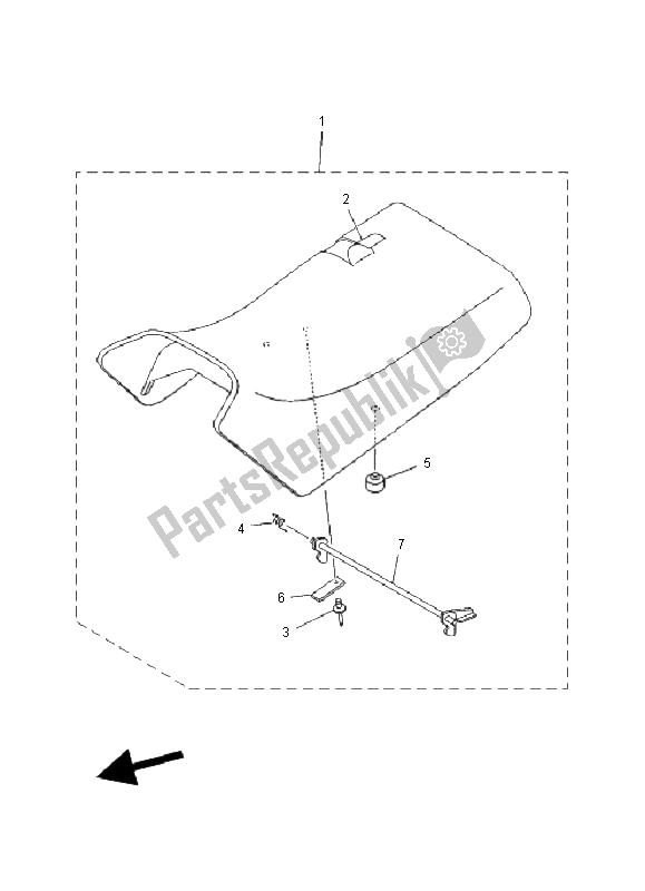 Todas las partes para Asiento de Yamaha YFM 250 Bear Tracker 2X4 2001