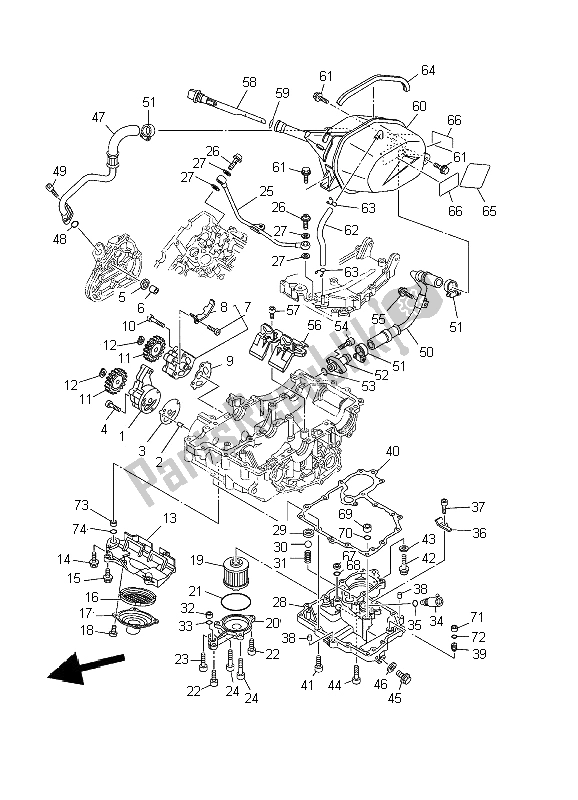 Todas las partes para Bomba De Aceite de Yamaha TDM 900 2002