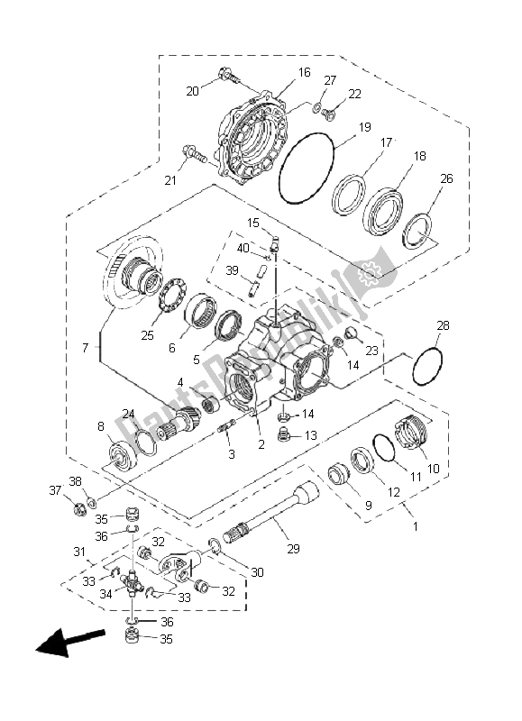 All parts for the Drive Shaft of the Yamaha YFM 350 FA Bruin 4X4 2006