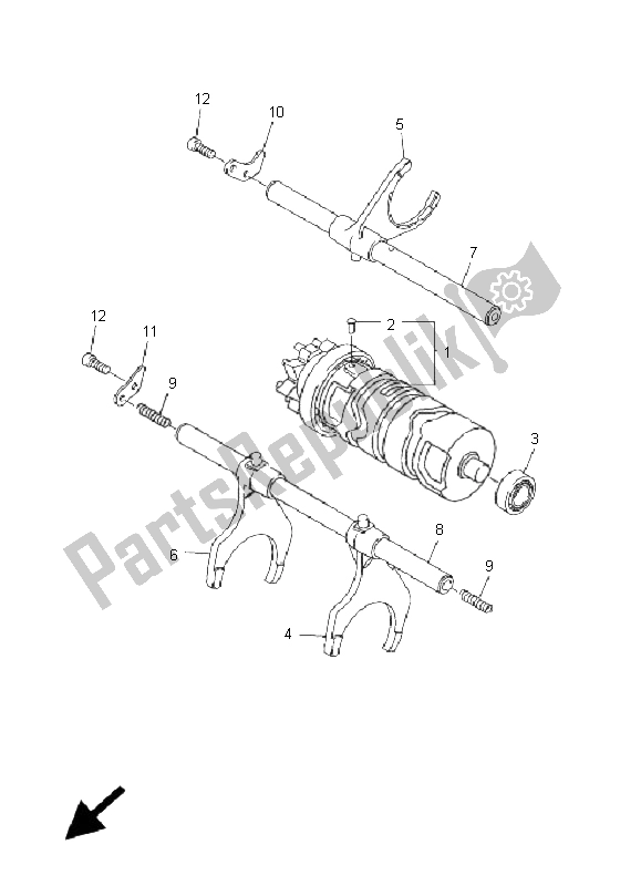 Toutes les pièces pour le Came Et Fourchette De Changement De Vitesse du Yamaha FZ1 N Fazer 1000 2008