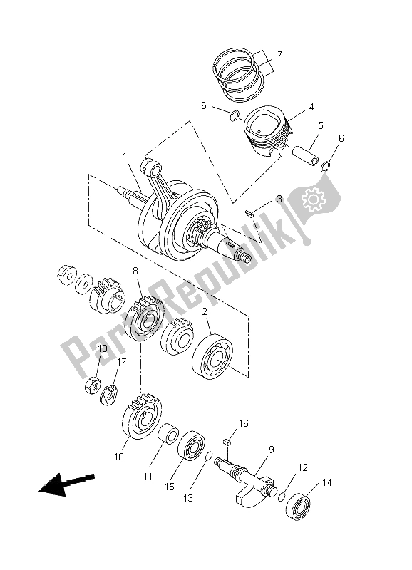 Todas las partes para Cigüeñal Y Pistón de Yamaha WR 125R 2009