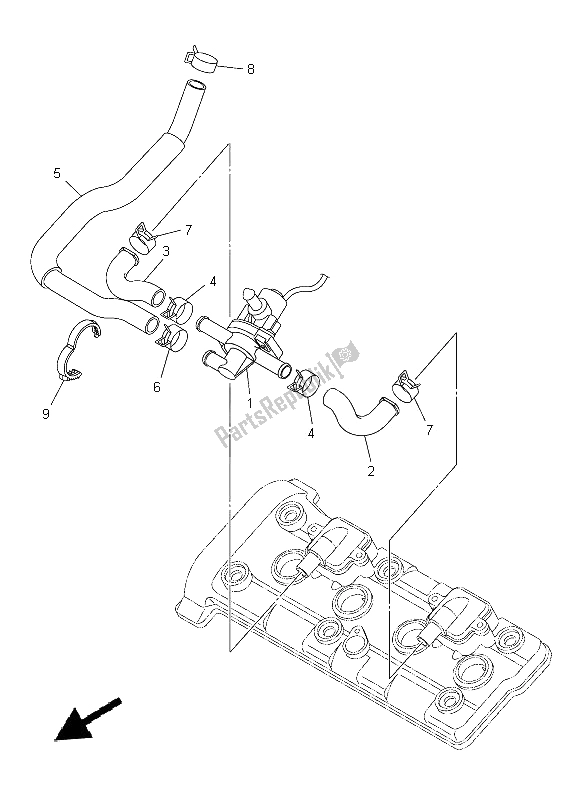 All parts for the Air Induction System of the Yamaha YZF R1 1000 2014