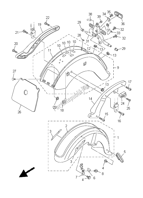 Todas las partes para Defensa de Yamaha XVS 650A Dragstar Classic 1999