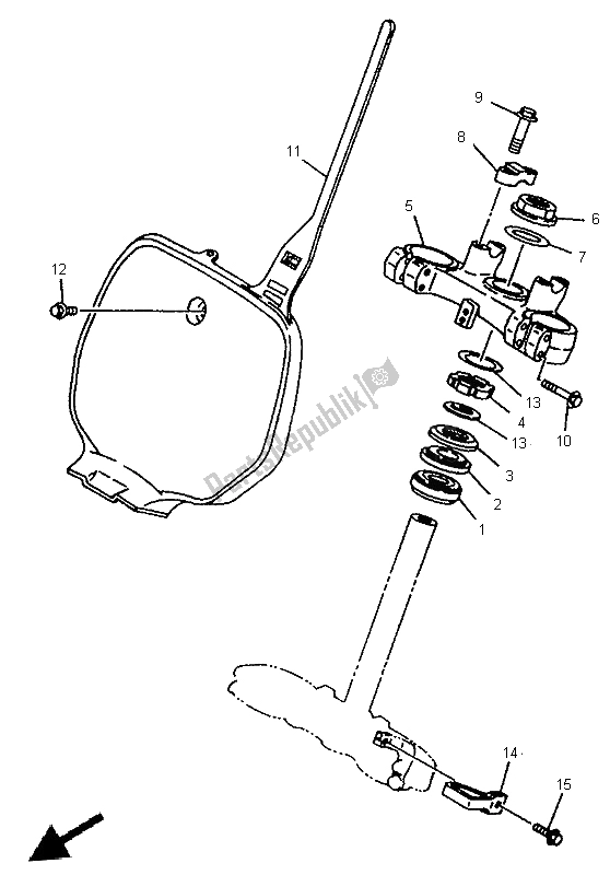 Toutes les pièces pour le Pilotage du Yamaha WR 250Z 1997