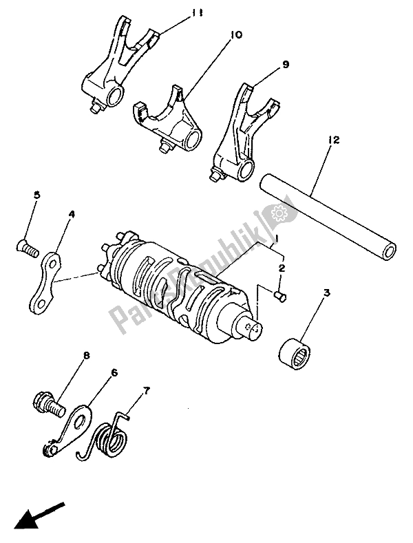 Tutte le parti per il Camma Cambio E Forcella del Yamaha TDR 250 1988