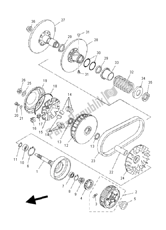 Tutte le parti per il Frizione del Yamaha YFM 600F Grizzly 4X4 2000