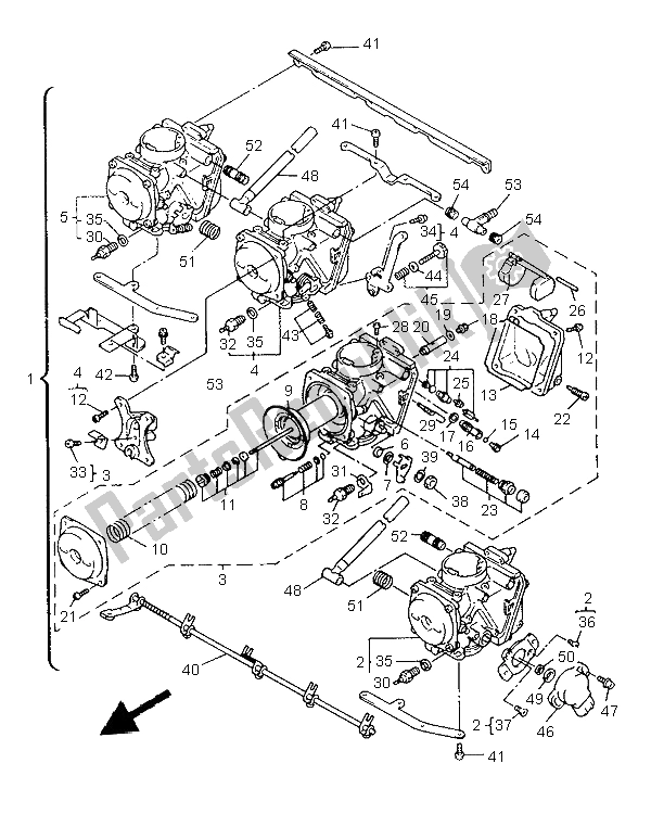 Toutes les pièces pour le Carburateur du Yamaha XJ 600N 1999