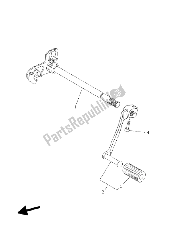 Toutes les pièces pour le Arbre De Changement du Yamaha XT 660X 2008