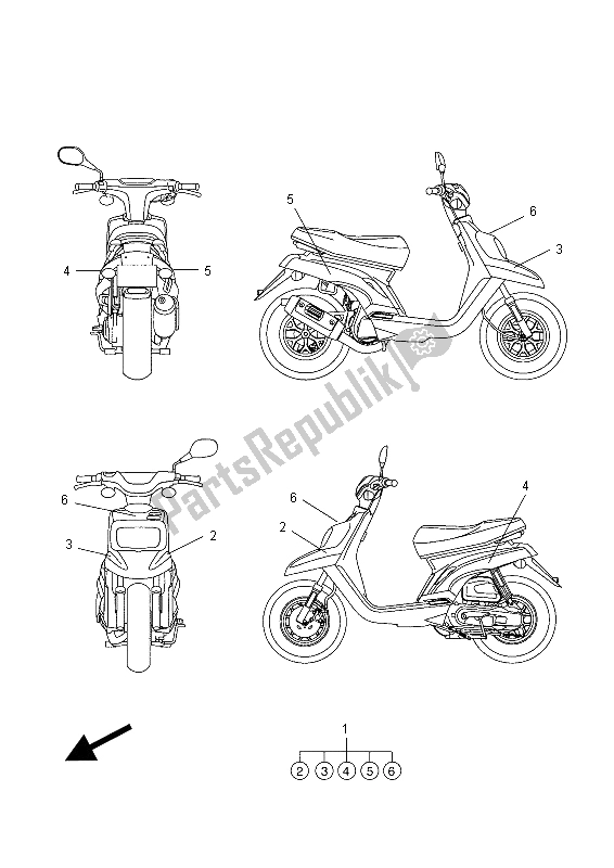 All parts for the Graphic & Emblem of the Yamaha CW 50 2015