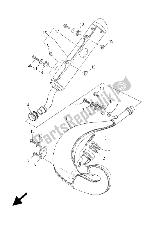Todas las partes para Cansada de Yamaha YZ 250 2001