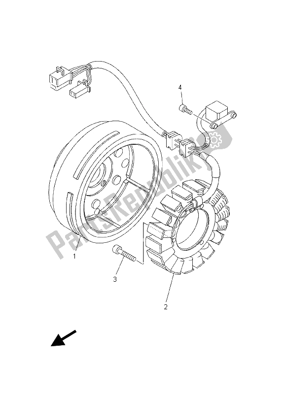 Tutte le parti per il Generatore del Yamaha BT 1100 2003