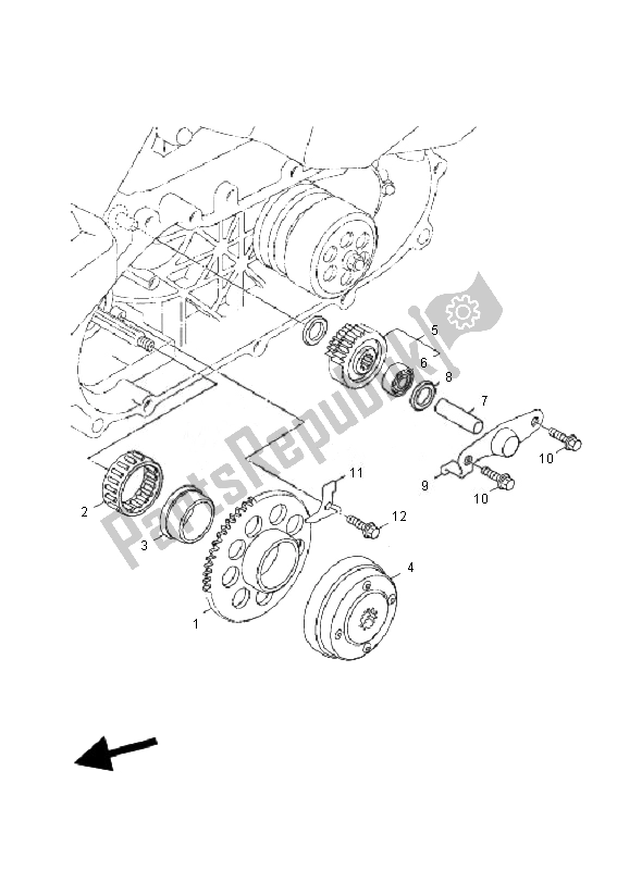 All parts for the Starter of the Yamaha YW 125 BWS 2010