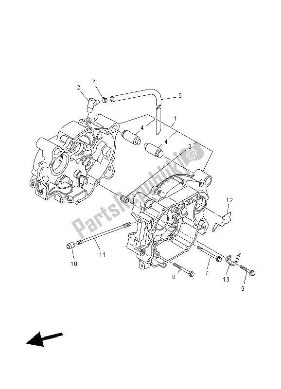 Tutte le parti per il Carter del Yamaha TT R 90E 2004