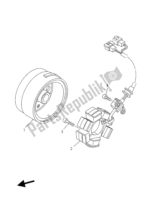 All parts for the Generator of the Yamaha TT R 125E SW LW 2006