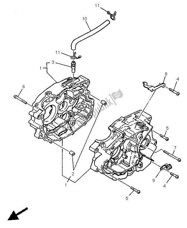 Toutes les pièces pour le Carter du Yamaha SR 125 1999