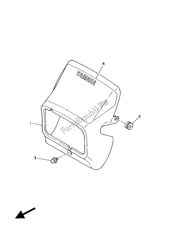 Toutes les pièces pour le Capot 1 du Yamaha XT 350 1988