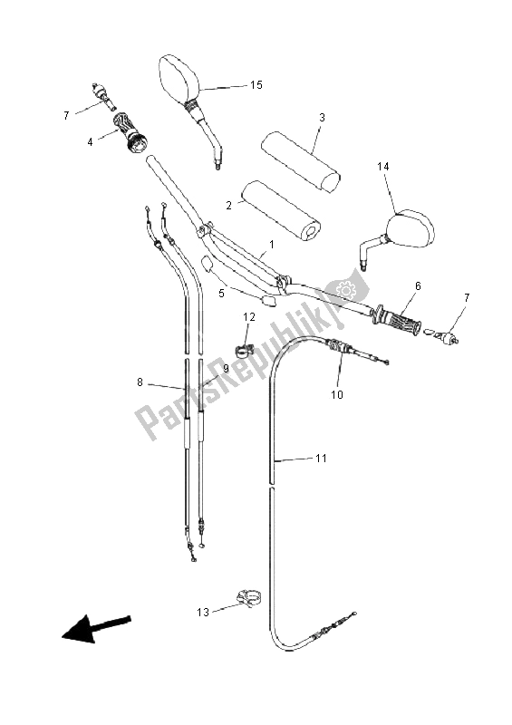 Todas las partes para Manija De Dirección Y Cable de Yamaha XT 660X 2008