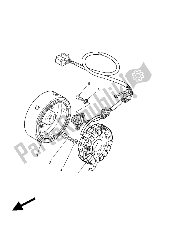 All parts for the Generator of the Yamaha XVS 125 Dragstar 2000