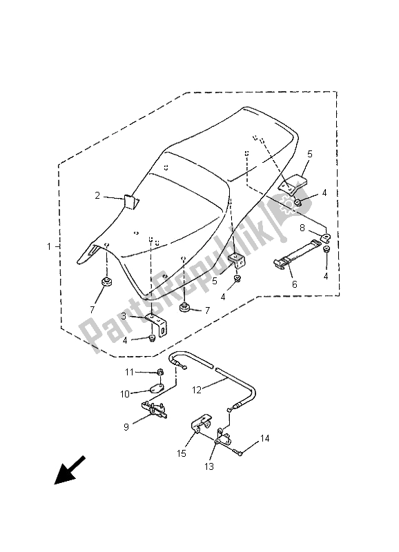 Toutes les pièces pour le Siège du Yamaha FZS 600 Fazer 2001