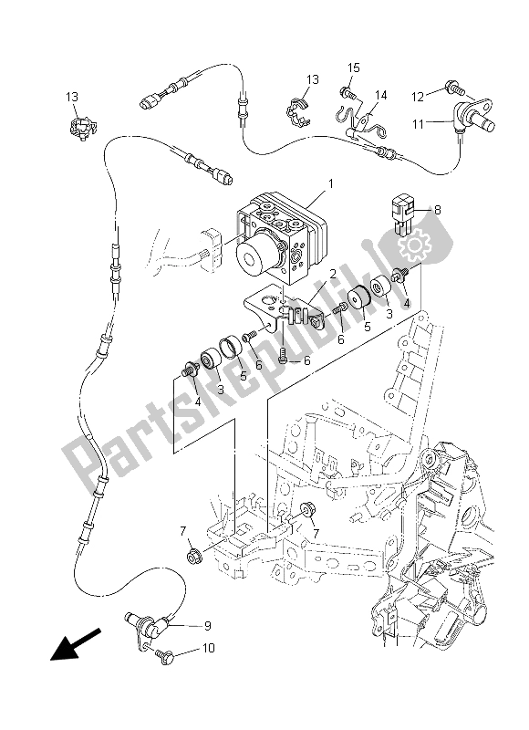 Wszystkie części do Elektryczny 3 Yamaha XP 500A Dnms 2015