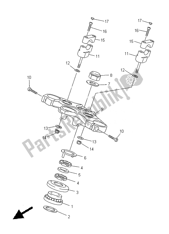 All parts for the Steering of the Yamaha XJ 6N 600 2014