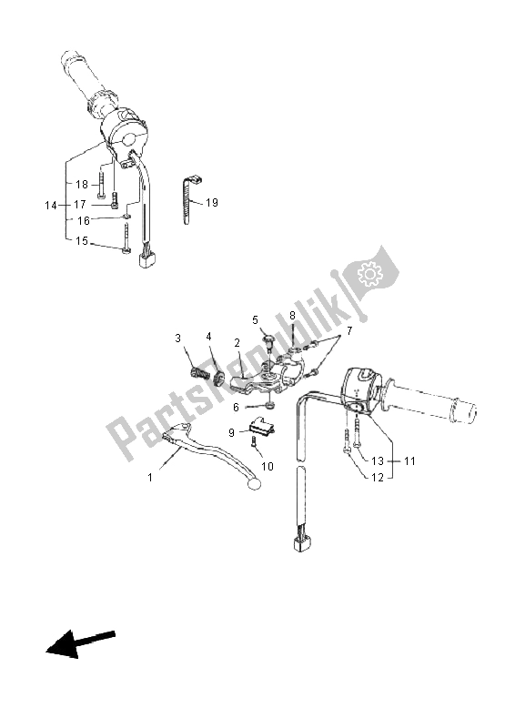 Todas las partes para Interruptor De Palanca Y Palanca de Yamaha XT 660 ZA Tenere SE 2011