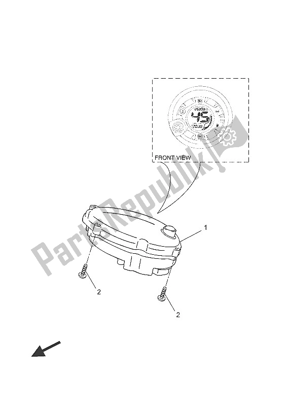 Todas as partes de Metro do Yamaha NS 50F 2016