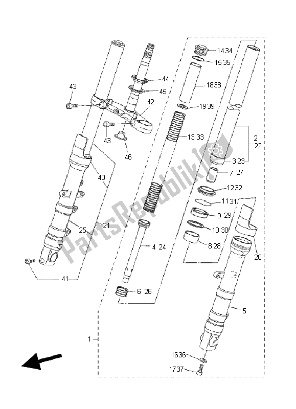 Tutte le parti per il Forcella Anteriore del Yamaha FZ6 S 600 2006