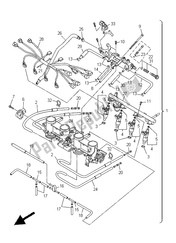 Todas as partes de Ingestão 2 do Yamaha XJ 6 NA 600 2014