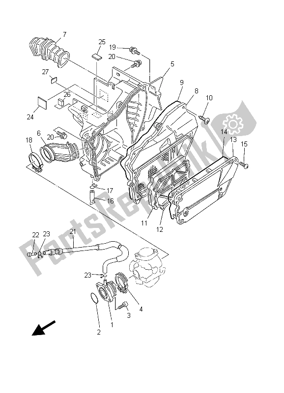 Toutes les pièces pour le Admission du Yamaha TW 125 2003