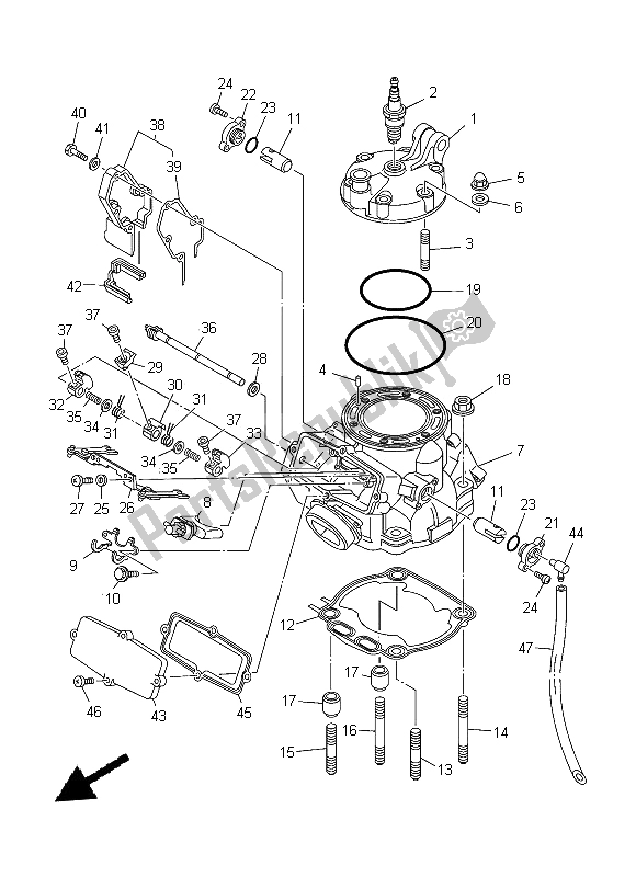 Todas las partes para Cabeza De Cilindro de Yamaha YZ 250 2014