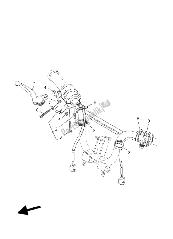 Toutes les pièces pour le Interrupteur Et Levier De Poignée du Yamaha TT R 50E 2011