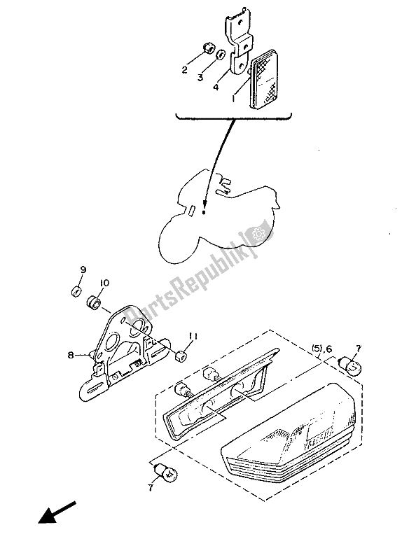 Toutes les pièces pour le Alternatif (électrique) (pour At) du Yamaha XJ 900F 1987